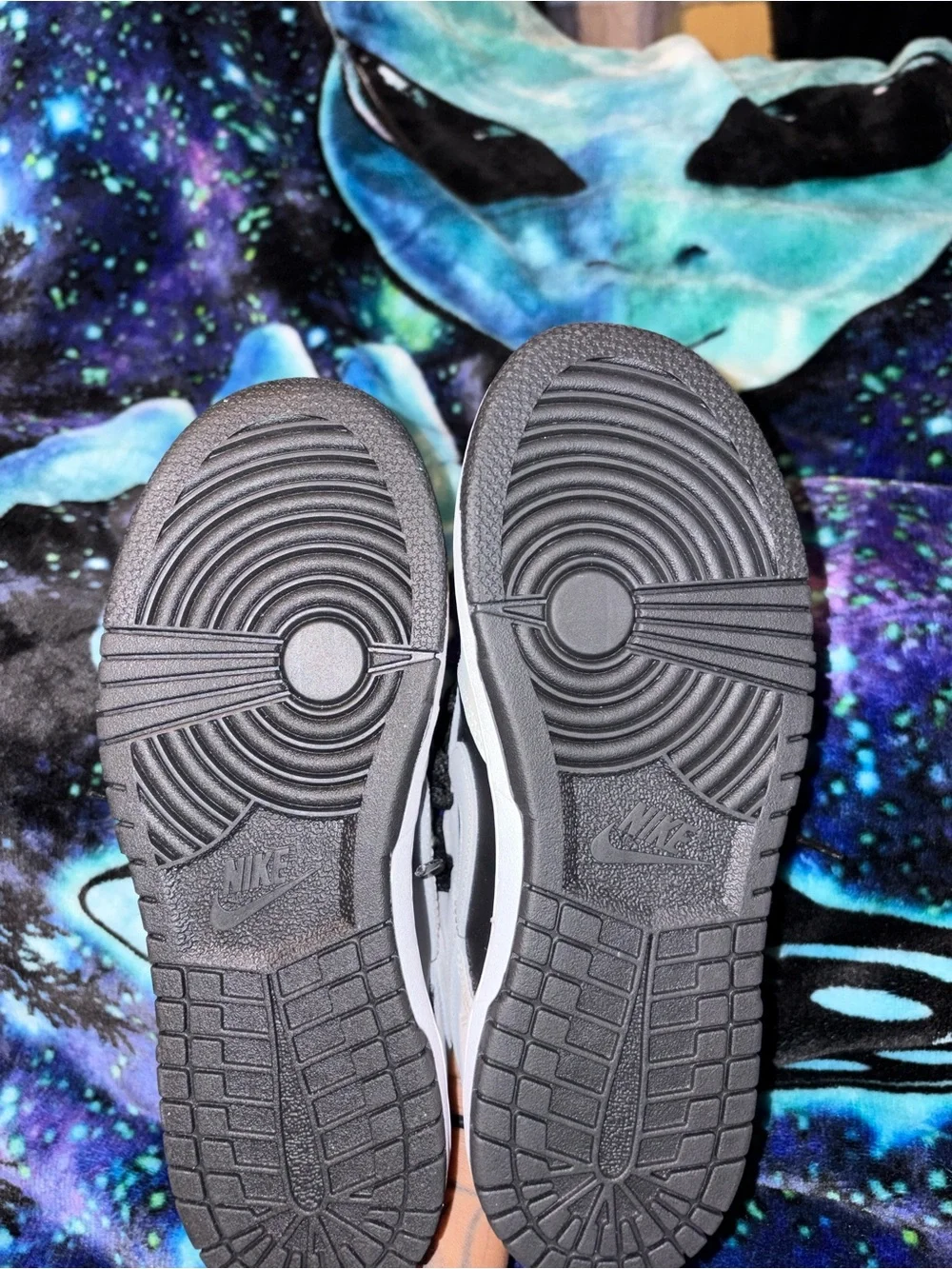 Nike Kids Black and White Low-Top Sneakers with Swoosh